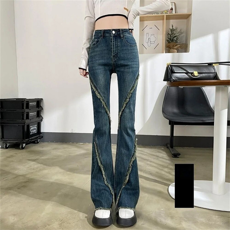2023 m. vasara Nauji aukšto juosmens vintažiniai džinsai, pieštukas, tiesios, tiesios kulkšnies ilgio kelnės, tiesios, tiesios džinsai, moteris