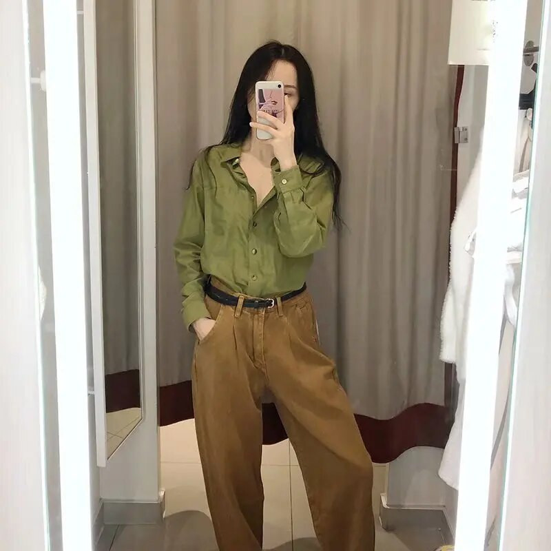 Maxdutti džinsai moteris engand vintažiniai solidūs saldainiai Ropės džinsinės kelnės haremas mama aukštu juosmeniu džinsai laisvi boyfriend džinsai moterims