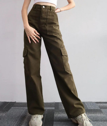 Νέα φθινοπωρινή και ανοιξιάτικη λεπτή γυναίκα Joker Casual παντελόνι μέση Τρισδιάστατο παντελόνι τσέπης Ολόσωμη φόρμα μέσης Συλλέξτε σχήμα μέσης