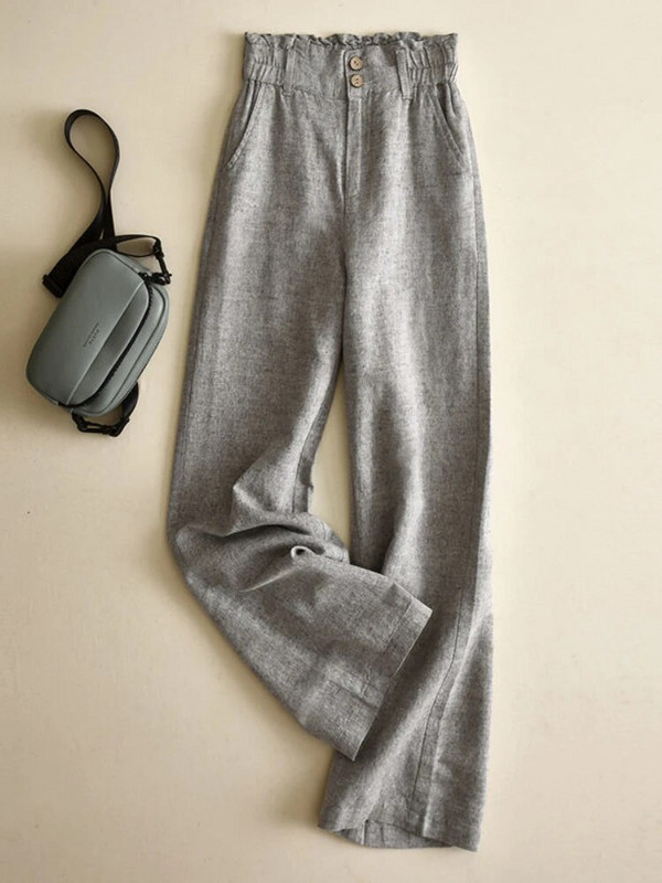 Mustad püksid Korea mood Uus suvine kõrge vöökohaga vabaaja püksid, laia alaosa, naiste ülisuured püksid, püksid, püksid, kottis püksid