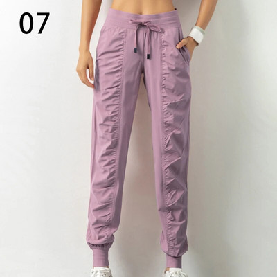 Naiste kortsus õhukesed fitness-spordipüksid lahtised säärised jooksupüksid vabaaja kiiresti kuivavad püksid haaremipüksid