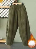 Prevelike 4xl deblje tople haremske hlače do gležnja Ženske donje pamučne ležerne zimske hlače visokog struka Baggy Spodnie otporne na vjetar