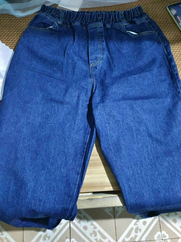 Proljeće Jesen Oversize Harem traperice od 80 kg visokog struka Jednobojne traper hlače Basics Ženske Vaqueros široke modne nove hlače