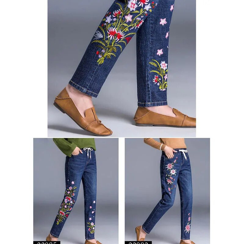 Brändi Tikandid Teksad Naiste Helesinine elastne vöökoht Teksapüksid Kõrge vöökoht Sirge jalg kärbitud lõikega teksad kevadised naiste