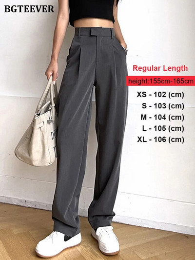 BGTEEVER laisvalaikio laisvos kišenės tiesios moteriškos kelnės Laisvalaikio aukšto juosmens moteriškos ilgos kelnės 2022 m.