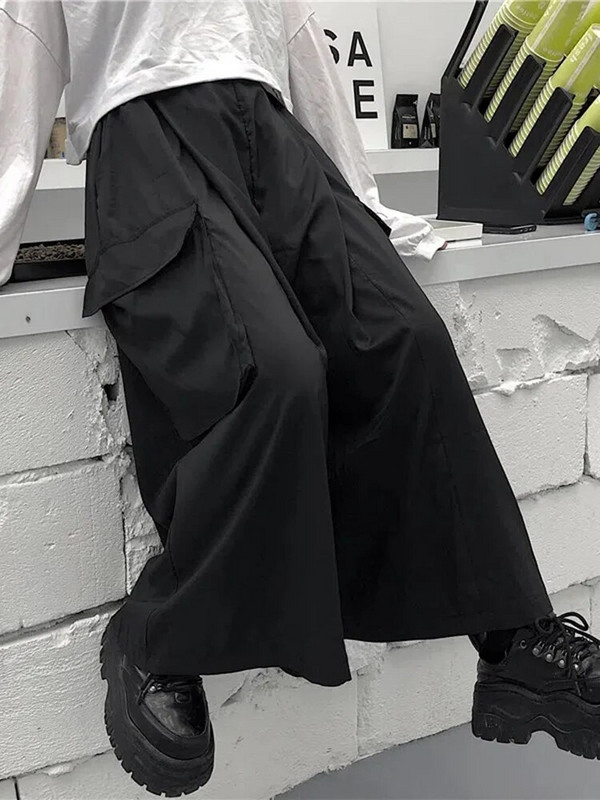 Jmprs plius dydžio moteriškos plačios kelnės Y2K Streetwear laisvos krovininės kelnės 90S Gothic Harajuku oversize moteriškos kelnės 6XL