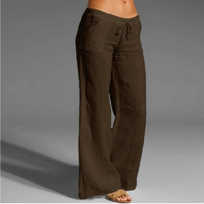 2023. aasta suve puuvillased linased püksid naistele, uus mood, tugevad õhukesed laia säärega püksid vabaaja hingavad elastsed vööpüksid naistele
