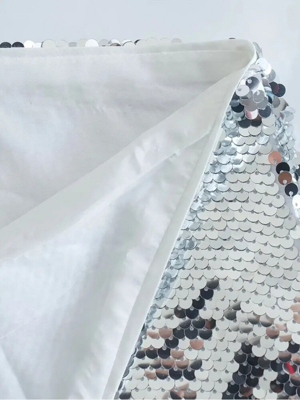 Nlzgmsj Pavasario vasara Seksualūs moteriški mini sijonai su blizgučiais Moteriški sijonai su aukštu juosmeniu Moteriškas A formos sijonas vakarėliui