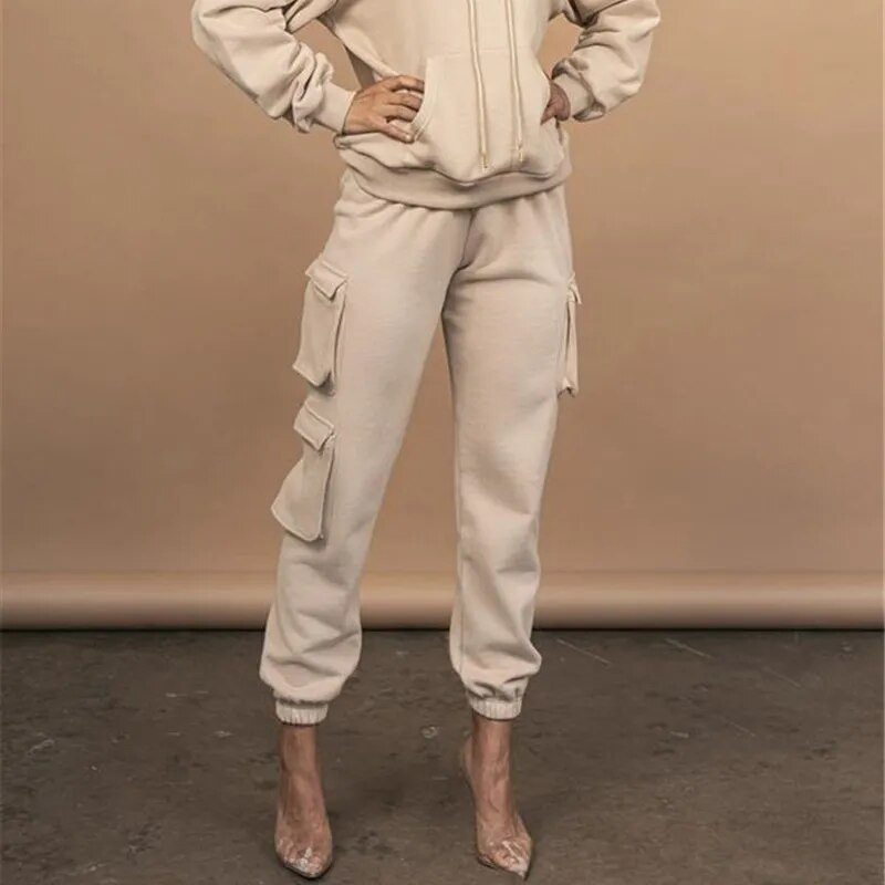 Pavasario rudens vintažinis kratinys Bėgimo kelnės Harajuku Moteriškos kelnės Tamprės aukštu juosmeniu Kišenės raišteliai tvirtos kelnės