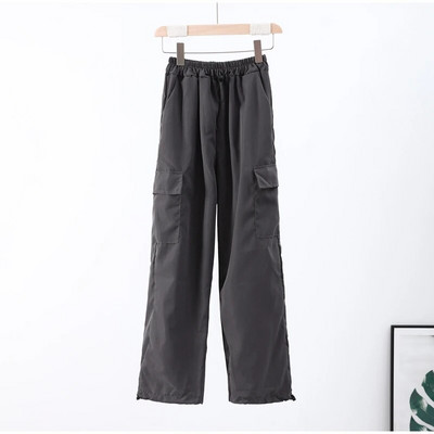 Y2K Streetwear Vintage Chic Cargo Παντελόνι για Γυναικεία Ψηλή Ελαστική Μέση Φαρδύ πόδι ίσιο παντελόνι για Punk Female Joggers Παντελόνι