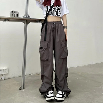 Карго панталони за жени Streetwear Ежедневни широки панталони Harajuku Vintage широки прави панталони Дамски спортни панталони Y2k Дрехи