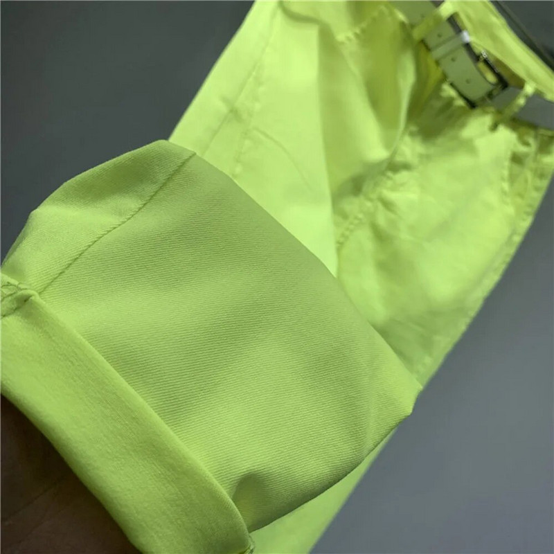 Naiste soliidsed teksad Uued kevadsuvi naiste haaremipüksid Täielikult sobivad kõrge vöökohaga 100% puuvillane elastne õhukesed teksapüksid kärbitud püksid