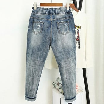 Summer Ripped Boyfriend Jeans για Γυναικεία Μόδα Loose Vintage Ψηλόμεση Τζιν Τζιν Τζιν 5XL Pantalones Mujer Vaqueros Q58