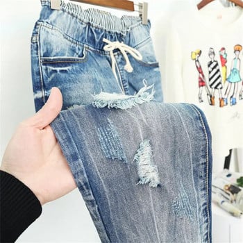 Summer Ripped Boyfriend Jeans για Γυναικεία Μόδα Loose Vintage Ψηλόμεση Τζιν Τζιν Τζιν 5XL Pantalones Mujer Vaqueros Q58