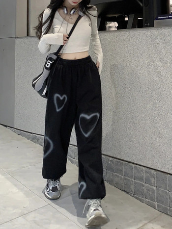 Γυναικεία παντελόνια Cargo σε στυλ Y2K Φαρδιά φούτερ χαμηλής μέσης Παντελόνι Hip Hop Oversize Παντελόνι Harajuku Fashion Vintage Casual φαρδύ παντελόνι