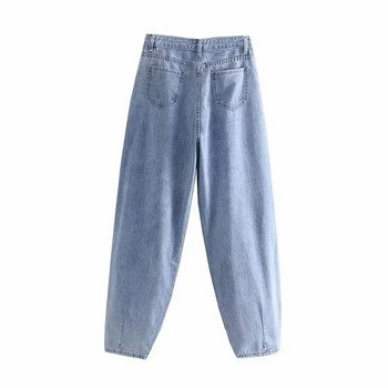 Dave&Di england vintage high street loose harem mom mom high waist jeans дамски плисирани Turnip панталони boyfriend jeans за жени