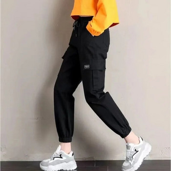Гащеризон Дамски спортни панталони с висока талия Streetwear Ежедневни панталони Свободни универсални клинове Y2K Корейски модни панталони Harajuku