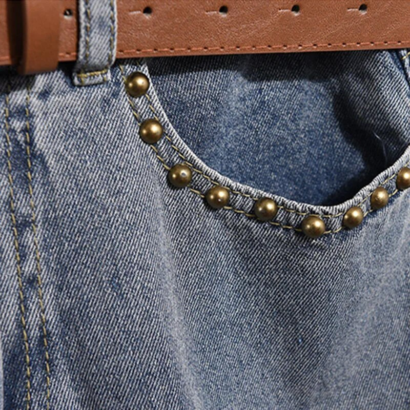 2023. Proljeće ljeto Nove ženske harem hlače s dijamantskim otiskom, ženske modne traperice s elastičnim pojasom Daddy Jeans