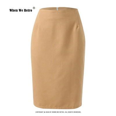 Uus roheline ruuduline villane ümbrisseelik kõrge vöökohaga Bodycon Vintage kontoripliiats seelik naistele selja tõmblukuga lõhikuga Midi seelik VD3594