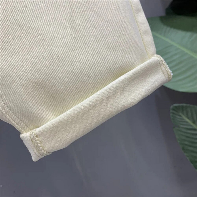 Įprastos mielos spalvos aukštu liemeniu aptempti džinsai, moteriški spyruokliniai kišeniniai, laisvi kulkšnies surištos hareminės džinsinės kelnės, 2023 m. korėjietiška hiphopo gatvės apranga