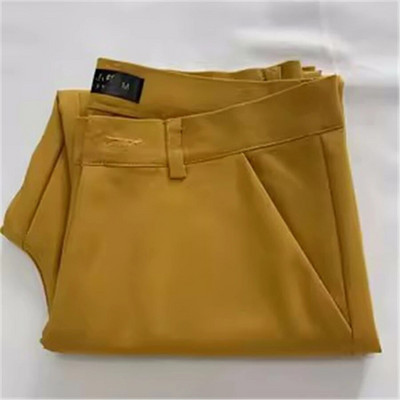 Vasaros ploni saldainių spalvos kostiumai iki kulkšnies, moteriškos kelnės, biuro pieštukai.