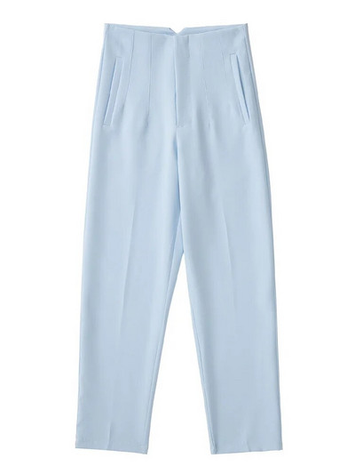 PEI RAN2022 naiste kevadpüksid ülikonnad, kõrge vöökohaga püksid, mood kontoris daambeež elegantsed vabaaja naiste püksid