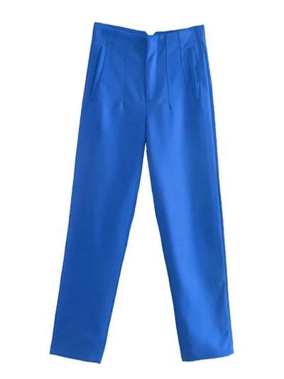 PEI RAN2022 naiste kevadpüksid ülikonnad, kõrge vöökohaga püksid, mood kontoris daambeež elegantsed vabaaja naiste püksid