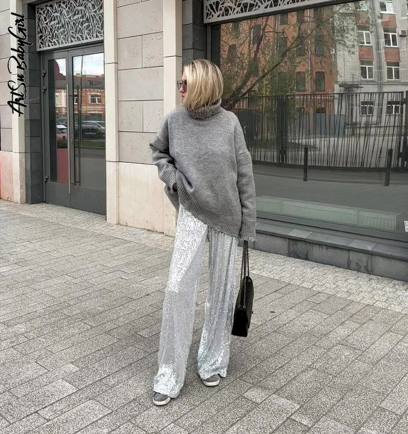 Litritega püksid, sirged Blingi püksid, naised, uus, tahke roosa kõrge vöökohaga püksid peokomplektid õhtumood tänavarõivad mustad püksid