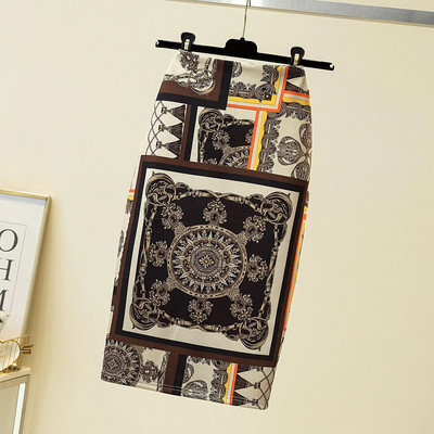 Vasaros naujos mados Seksualūs pieštuku skirti klubų sijonai Moterims su raštu aukštu juosmeniu iki kelių biuro moteriška elegantiška plona midi kūno suknelė