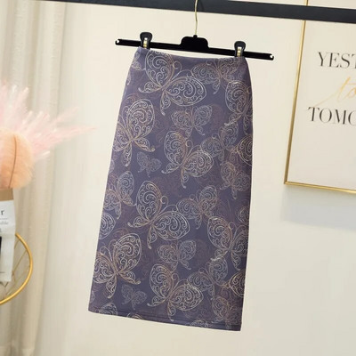 Vasaros naujos mados Seksualūs pieštuku skirti klubų sijonai Moterims su raštu aukštu juosmeniu iki kelių biuro moteriška elegantiška plona midi kūno suknelė