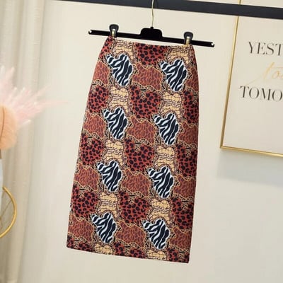 Vasaros naujos mados Seksualūs pieštuku skirti klubų sijonai Moterims su raštu aukštu juosmeniu iki kelių biuro moteriška elegantiška plona midi kūno suknelė