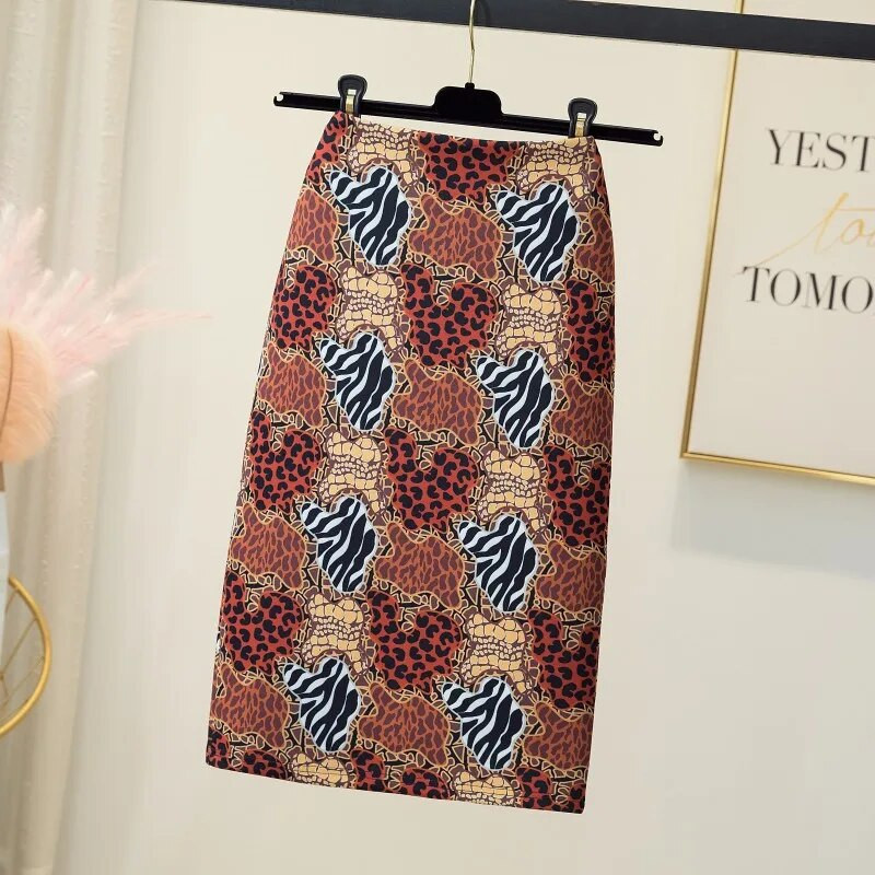 Vasaros naujos mados Seksualūs pieštuku skirti klubų sijonai Moterims su raštu aukštu juosmeniu iki kelių biuro moteriška elegantiška plona midi kūno suknelė