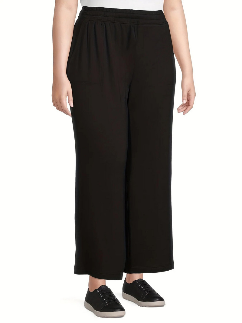 Kevadised ja sügisesed naiste suures suuruses tänavastiilis kõrgvenivad moedisain kõrge vöökohaga sirged püksid