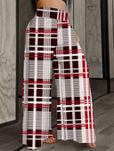 Didelio dydžio 2023 m. mados tendencijų kelnės Moteriškos pavasarinės kelnės aukštu juosmeniu dryžuotos plačios kelnės Laisvalaikės vasarinės moteriškos elastinės juosmens kelnės