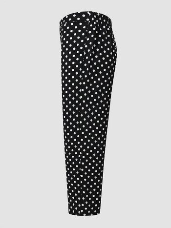 Черни панталони на точки Finjani Ежедневни модни широки панталони Шик и елегантни дамски кльощави панталони с голям размер