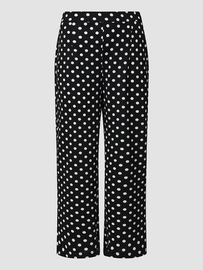 Finjani mustad täpilised püksid vabaaja moodsad lahtised püksid šikid ja elegantsed naiste suures suuruses lainetavad püksid