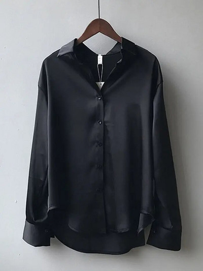 Rudens madingi marškiniai su sagutėmis Pavasario senovinė palaidinė moteriška balta moteriška ilgomis rankovėmis Moteriški laisvi gatvės aprangos marškiniai Dizaino viršūnės