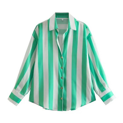 TRAF pavasario naujos mados satininiai marškiniai palaidinė Moteriška vientisa vintažinė palaidinė moteriška palaidinė ilgomis rankovėmis Y2K laisvi gatvės marškiniai