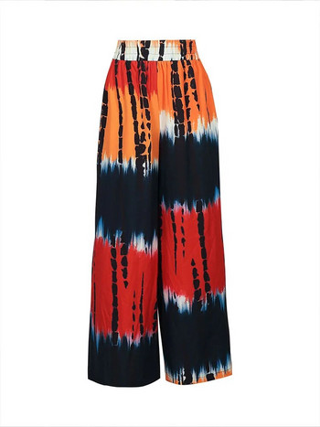 Μεγάλο μέγεθος Γυναικείο 2023 Χρώμα παλαιωμένο Καλοκαίρι Φθινοπωρινό Ψηλόμεσο Casual Φαρδύ παντελόνι Streetwear στενό ελαστικό παντελόνι μέσης