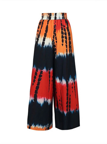 Μεγάλο μέγεθος Γυναικείο 2023 Χρώμα παλαιωμένο Καλοκαίρι Φθινοπωρινό Ψηλόμεσο Casual Φαρδύ παντελόνι Streetwear στενό ελαστικό παντελόνι μέσης