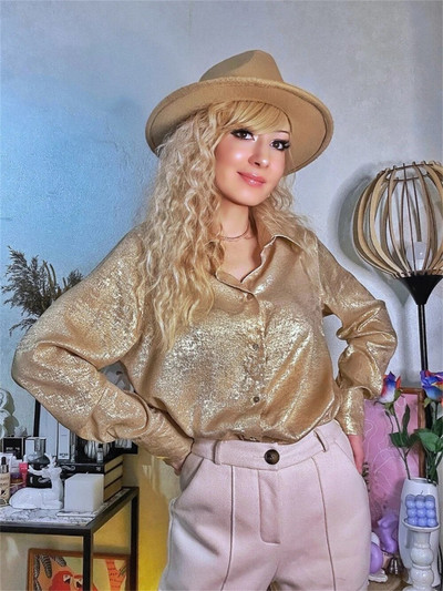 Naiste topid ja pluusid Tugev pikkade varrukatega särk Naiste naiste vabaaja pluus Kontoripluusid Mujer De Moda Elegantsed riided