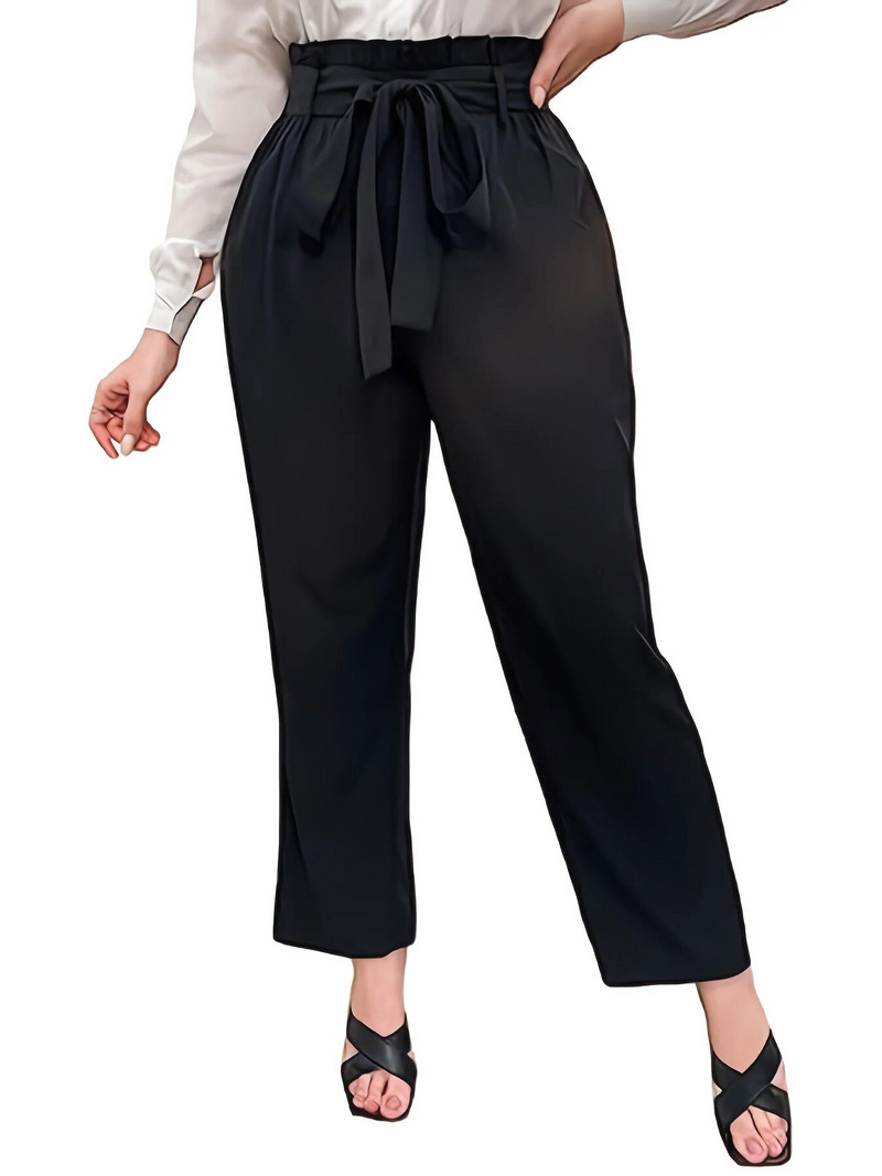 Suvised uued naiste pluss-suuruses Euroopa ja Ameerika stiilis ärikleit temperament ühevärvilised püksid üheksa punktiga püksid