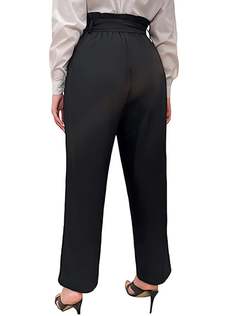 Suvised uued naiste pluss-suuruses Euroopa ja Ameerika stiilis ärikleit temperament ühevärvilised püksid üheksa punktiga püksid