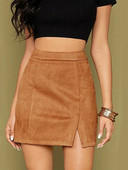 Γυναικείες σουέτ φούστες Φθινοπωρινή χειμερινή μόδα Ψηλόμεση Σέξι κλαμπ φούστες Bodycon Μίνι φούστες για γυναικεία κορίτσια