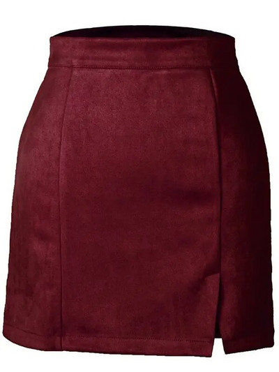 Γυναικείες σουέτ φούστες Φθινοπωρινή χειμερινή μόδα Ψηλόμεση Σέξι κλαμπ φούστες Bodycon Μίνι φούστες για γυναικεία κορίτσια