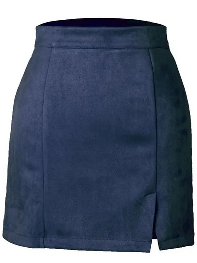 Γυναικείες σουέτ φούστες Φθινοπωρινή χειμερινή μόδα Ψηλόμεση Σέξι κλαμπ φούστες Bodycon Μίνι φούστες για γυναικεία κορίτσια