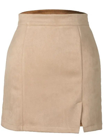 Γυναικείες σουέτ φούστες Φθινοπωρινή χειμερινή μόδα Ψηλόμεση Σέξι κλαμπ φούστες Bodycon Μίνι φούστες για γυναικεία κορίτσια