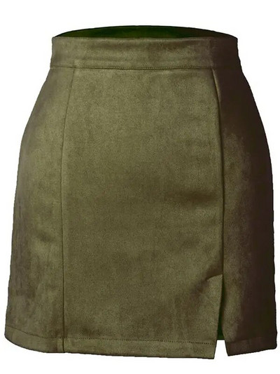 Γυναικείες σουέτ φούστες Φθινοπωρινή χειμερινή μόδα Ψηλόμεση Σέξι κλαμπ φούστες Bodycon Μίνι φούστες για γυναικεία κορίτσια