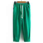 4XL suures suuruses haaremipüksid, naiste 2023. aasta kevadel sääreava, silt, nöör, kõrge vöökohaga püksid, suured kõverad riided