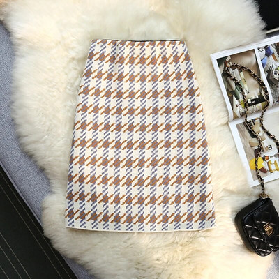 Kootud miniseelik naiste hagijahammas, 3 värvi sügistalvine A-seeria mini seelik vabaaja naiste jaoks, kõik sobivad I644